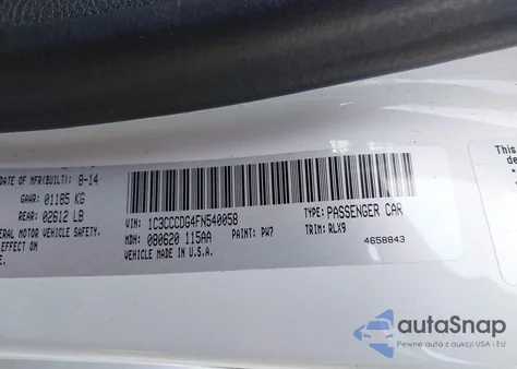 2015 Chrysler 200 S from USA, damaged, VIN 1C3CCCDG4FN540058